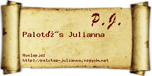 Palotás Julianna névjegykártya