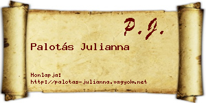 Palotás Julianna névjegykártya
